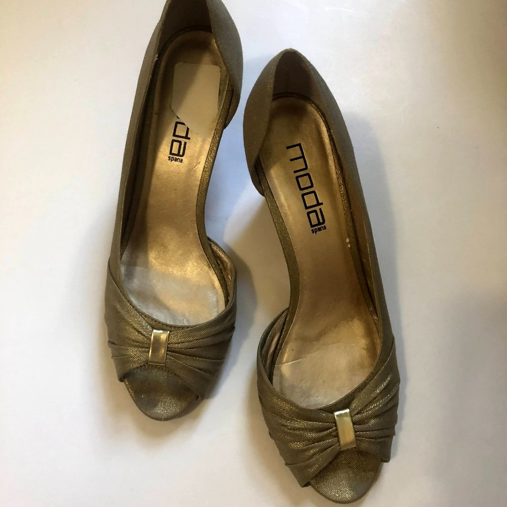 Moda Spana Gold Cork Wedges (8M)